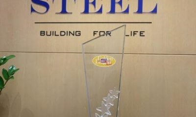 Image of PEB Steel's Golden Dragon Award trophy