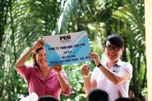 Not only awarded scholarships, but PEB Steel Buildings also built new classrooms at Phan Triem school